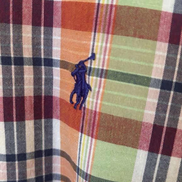 Ralph Lauren Men Shirt Large Plaid Classic Fit Multicolor Designer Preppy Pride - Picture 9 of 10
